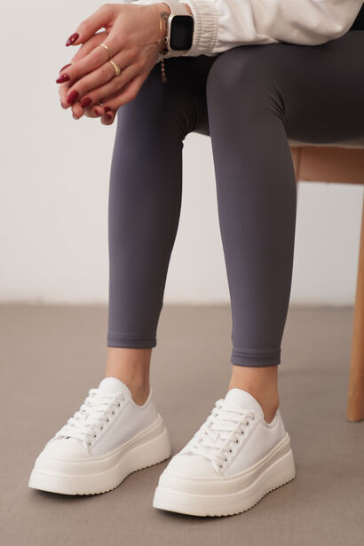 Ophelia Beyaz Bağcıklı Spor Ayakkabı
