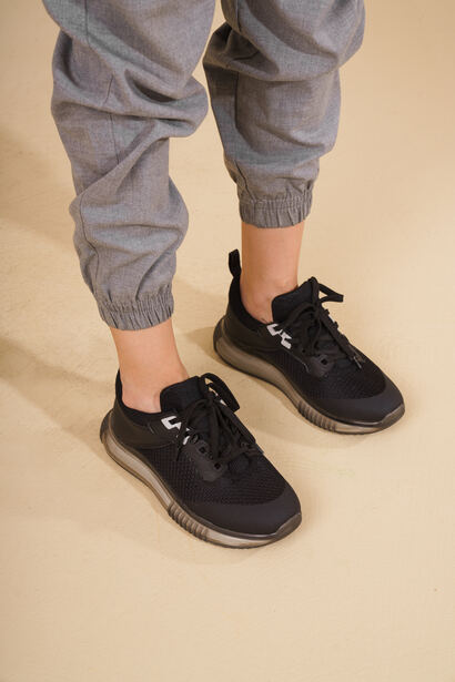 Eleanor Siyah Bağcıklı Sneakers
