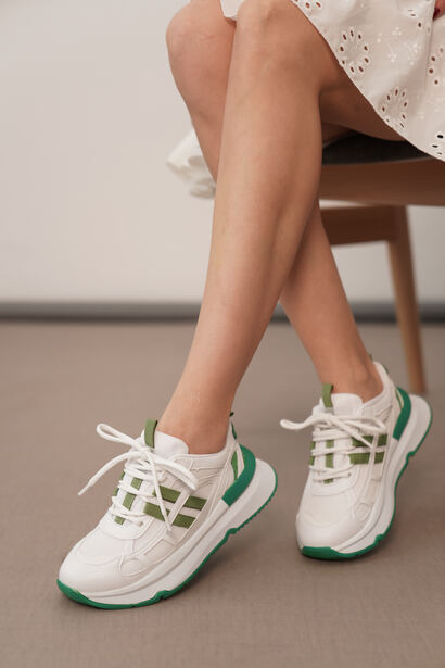 Freesia Beyaz Yeşil Spor Ayakkabı