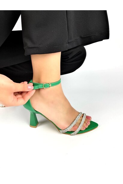Sage Yeşil Topuklu Ayakkabı